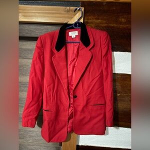 Red Blazer with Black Trim